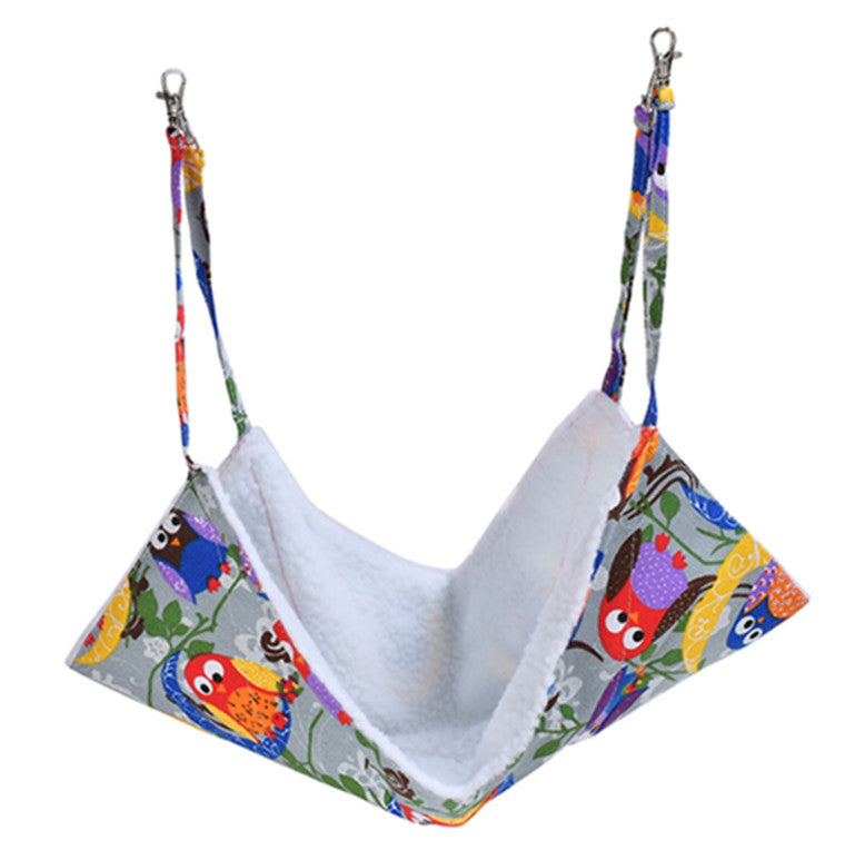 Hamac pour chat à motif multicolore et intérieur clair