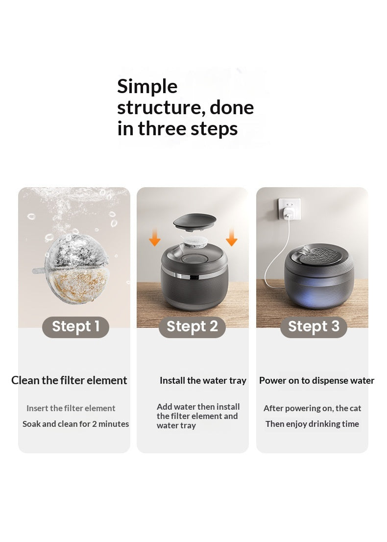 Guide illustré de démontage de la fontaine à eau ronde