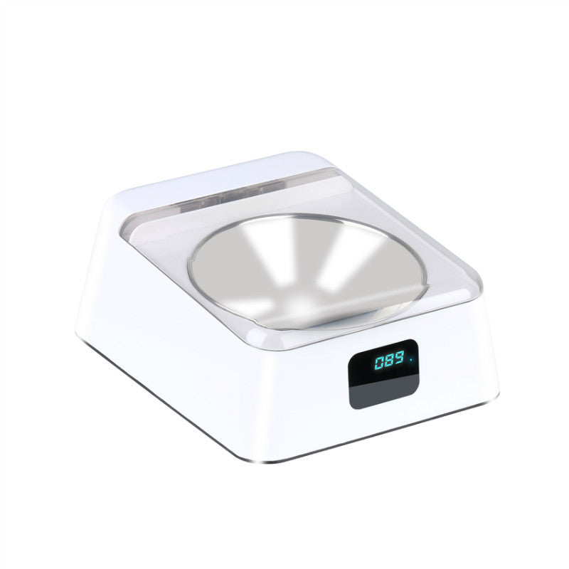 Gamelle automatique blanche à couvercle transparent abaissé